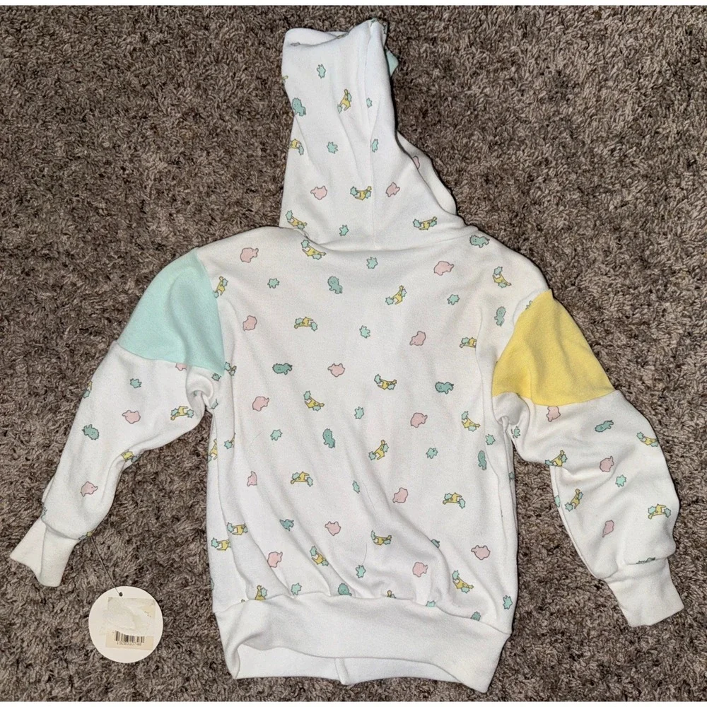 Vintage Mockingbird Baby Hoodie 24 months 1980s‎ Pastel Animal Print